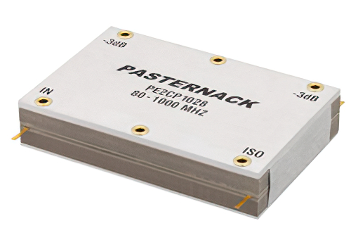 90 度ドロップイン ハイブリッドカプラ、80 MHz 〜 1,000 MHz 最大 250 W