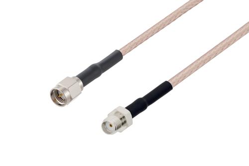 SMA オス 〜 SMA メス ケーブル、RG316-DS 同軸、熱収縮チューブ