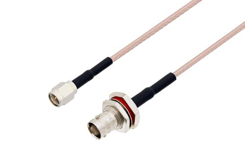 SMA Male to BNC Female Bulkhead Cable Using RG316 Coax