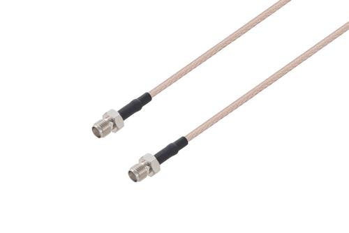 SMA メス 〜 SMA メス ケーブル、RG316 同軸、熱収縮チューブ