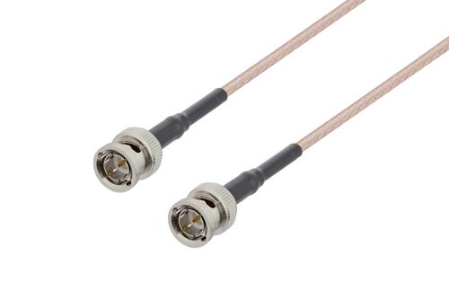 75 Ω BNC オス ～ 75 Ω BNC オス ケーブル, 75 Ω RG179 同軸, 熱収縮チューブ付