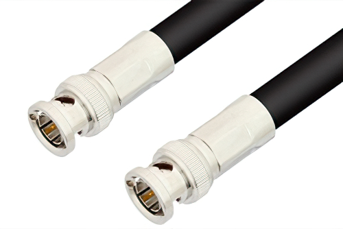 75 Ω BNC オス 〜 75 Ω BNC オス ケーブル、75 Ω RG216 同軸、鉛フリーはんだ