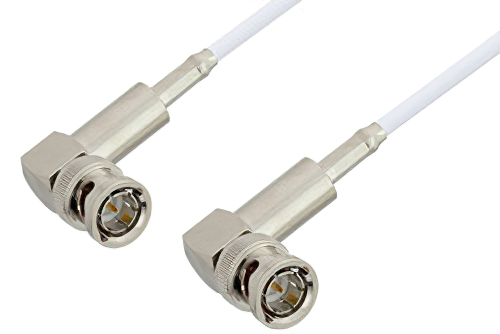 75 Ω BNC オス 直角 〜 75 Ω BNC オス 直角ケーブル、75 Ω RG187 同軸