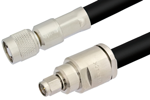 SMA オス ～ TNC オス ケーブル, RG8 同軸, 鉛フリーはんだ