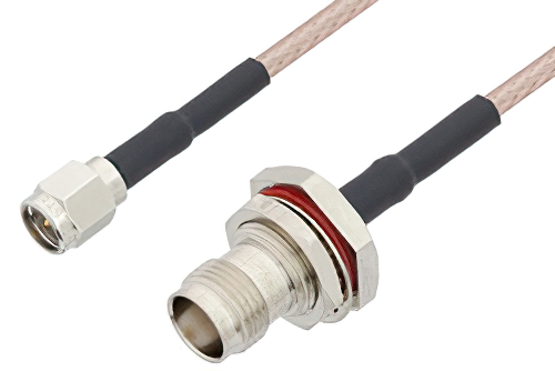 SMA Male to TNC Female Bulkhead Cable Using RG316 Coax