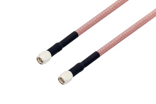 SMA オス 〜 SMA オス ケーブル、RG142 同軸、熱収縮チューブ