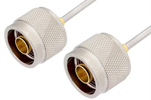 N オス 〜 N オス ケーブル、PE-SR405AL 同軸、鉛フリーはんだ