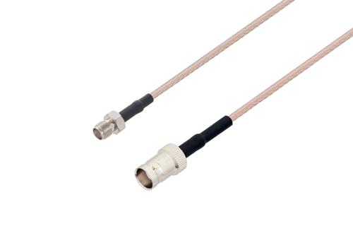 SMA メス 〜 BNC メス  ケーブル, RG316 同軸 熱収縮チューブ付