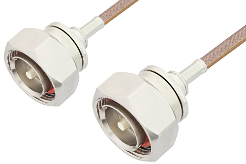 7/16 DIN オス 〜 7/16 DIN オス ケーブル、RG400 同軸