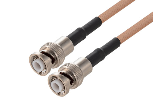 MHV Male to MHV Male Cable Using RG400 Coax with HeatShrink, LF Solder