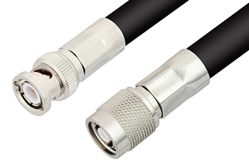 逆極性 TNC オス 〜 BNC オス ケーブル、RG214 同軸