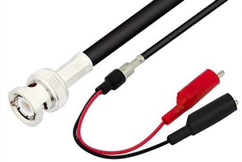 BNCオスから ワニ口クリップ; 93 Ω; RG62A/U