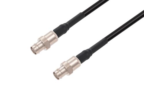 BNC二軸 ジャック 〜 BNC二軸 ジャック ケーブル、78 Ω RG108 同軸、熱収縮チューブ、鉛フリーはんだ