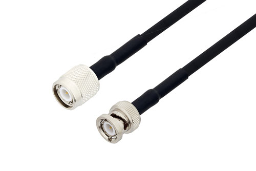 TNC Male to BNC Male Cable Using RG223 Coax with HeatShrink