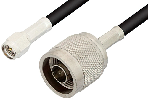 SMA オス 〜 N オス ケーブル、RG223 同軸、鉛フリーはんだ