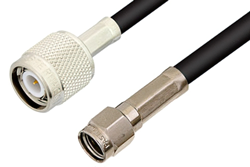 逆極性 SMA オス 〜 TNC オス ケーブル、RG58 同軸