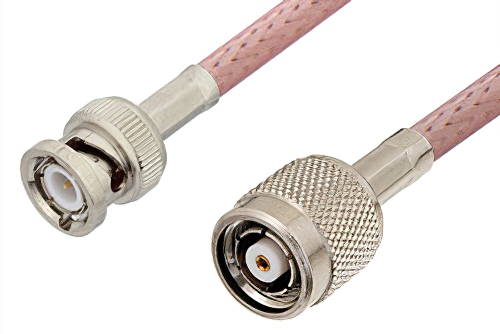 逆極性 TNC オス 〜 BNC オス ケーブル、RG142 同軸