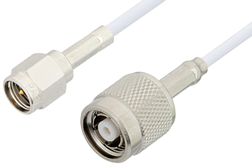 SMA オス 〜 逆極性 TNC オス ケーブル、RG188 同軸、鉛フリーはんだ