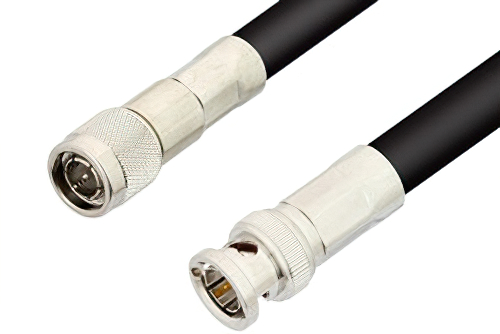 75 Ω TNC オス 〜 75 Ω BNC オス ケーブル、75 Ω RG216 同軸、鉛フリーはんだ