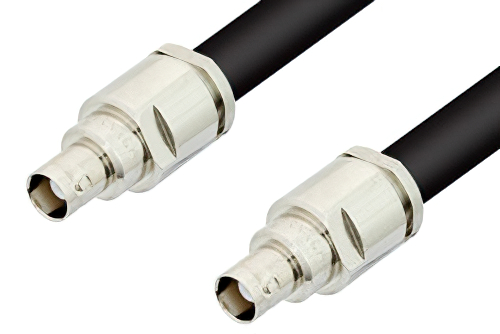 BNC メス 〜 BNC メス ケーブル、RG8 同軸、鉛フリーはんだ