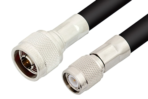 N オス 〜 TNC オス ケーブル、RG213 同軸、鉛フリーはんだ