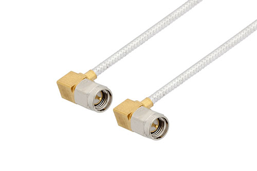 SMA オス 直角 〜 SMA オス 直角ケーブル、PE-SR405FL 同軸、180度 回転