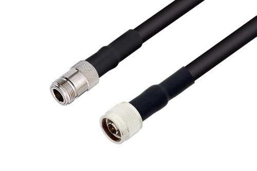 N メス 〜 N オス ケーブル、RG214 同軸、熱収縮チューブ