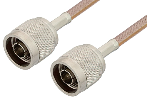 N オス 〜 N オス ケーブル、RG400 同軸、鉛フリーはんだ