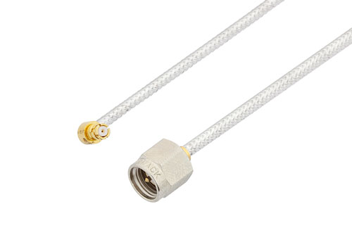 SMP メス 直角 〜 SMA オス ケーブル、PE-SR405FL 同軸