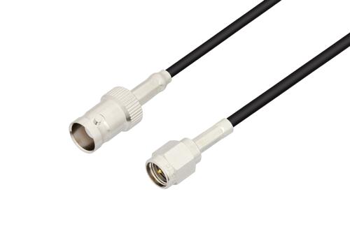 BNC メス 〜 SMA オス ケーブル、RG174 同軸、鉛フリーはんだ