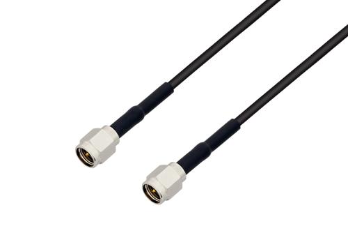 SMA オス ～  SMA オス, ケーブル PE-C100-LSZH 同軸, 熱収縮チューブ