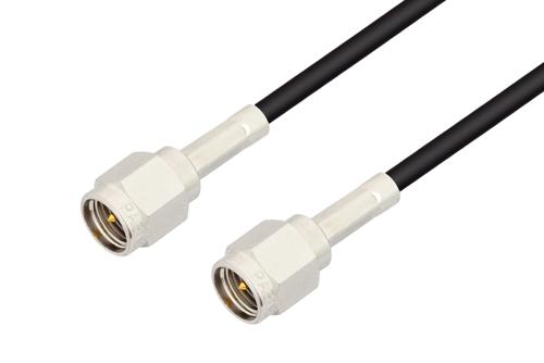 SMA オス 〜 SMA オス ケーブル、PE-C100-LSZH 同軸、鉛フリーはんだ