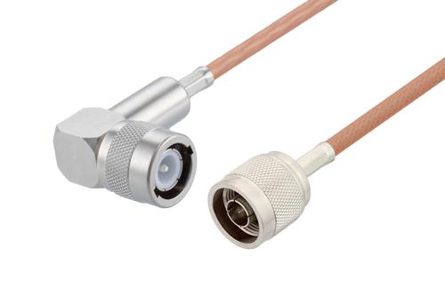 N オス ～ C オス 直角 ケーブル, RG400 同軸