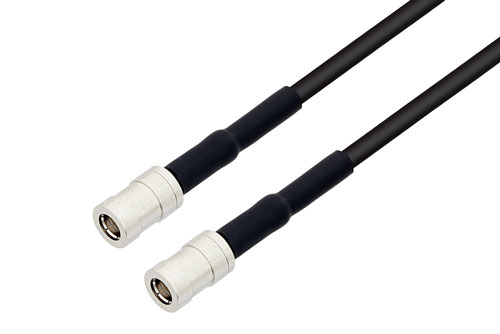 SMB Plug to SMB Plug Cable Using RG174 Coax with HeatShrink, LF Solder