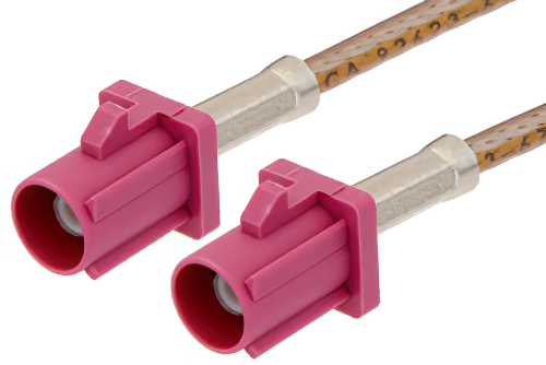 紫色 FAKRA プラグ 〜 FAKRA プラグ ケーブル、RG316 同軸