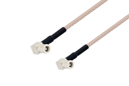 SMB Plug Right Angle to SMB Plug Right Angle Cable Using RG316 Coax with HeatShrink