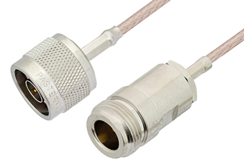 N オス 〜 N メス ケーブル、RG316 同軸、鉛フリーはんだ