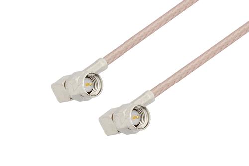 SMA オス 直角 〜 SMA オス 直角ケーブル、RG316-DS 同軸、180度 回転