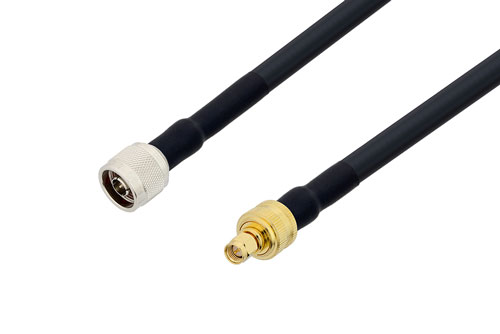 SMA オス 〜 N オス ケーブル、LMR-400 同軸、熱収縮チューブ、鉛フリーはんだ