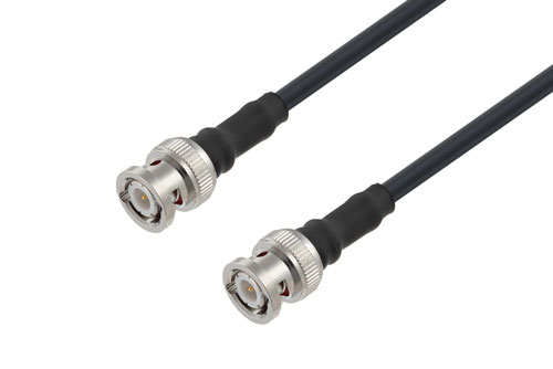 BNC オス 〜 BNC オス、低損失ケーブル、LMR-200 同軸、熱収縮チューブ