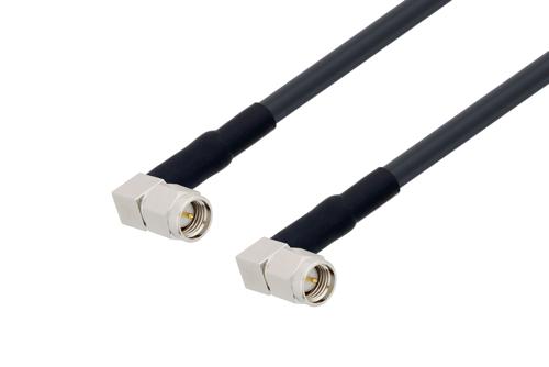 SMA オス 直角 〜 SMA オス 直角ケーブル、LMR-195 同軸、熱収縮チューブ