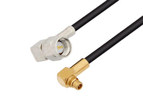 MMCX プラグ 直角 〜 SMA オス直角 低損失 ケーブル、LMR-100 同軸