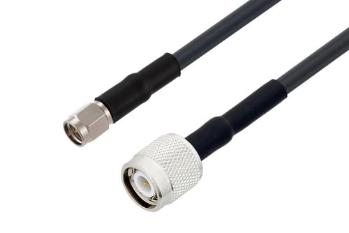 SMA オス 〜 TNC オス ケーブル、LMR-195 同軸、熱収縮チューブ、鉛フリーはんだ