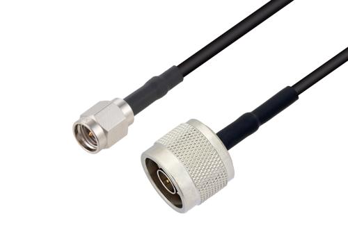 SMA オス 〜 N オス ケーブル、LMR-100 同軸、熱収縮チューブ