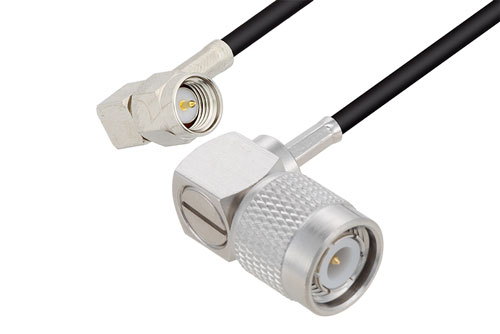 SMA オス直角 ～ TNC オス直角, ケーブル LMR-100 同軸, 270 度反転