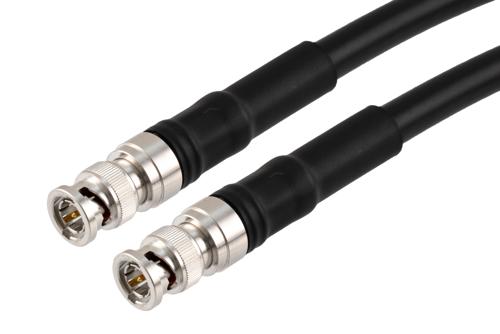 75 Ω BNC オス ～ 75 Ω BNC オス 低損失ケーブル, 75 Ω LMR-400-75-DB 同軸, Times Microwave 製品使用