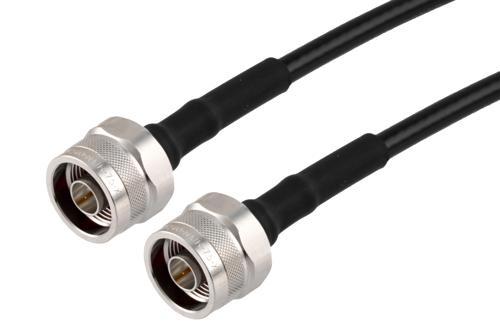 75 Ω N オス ～ 75 Ω N オス 低損失ケーブル, 75 Ω LMR-240-75-DB 同軸, Times Microwave 製品使用