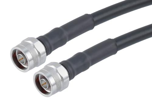 75 Ω N オス ～ 75 Ω N オス 低損失ケーブル, 75 Ω LMR-400-75-DB 同軸, Times Microwave 製品使用