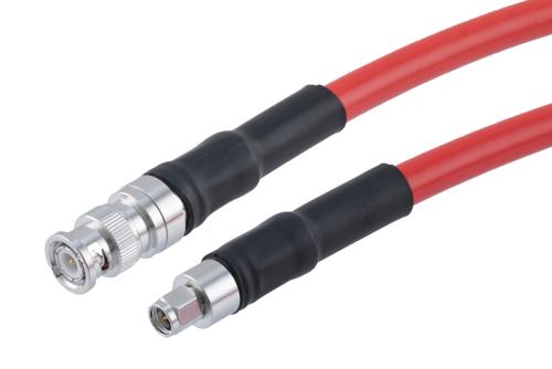 プレナム BNC オス ～ SMA オス 低損失ケーブル, LMR-400-LLPX 同軸, Times Microwave 製品使用