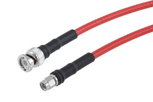 プレナム BNC オス ～ SMA オス 低損失ケーブル, LMR-240-LLPX 同軸, Times Microwave 製品使用